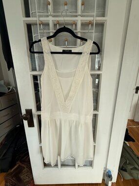 NWOT Vila White 1920s style Midi Dress - Size S